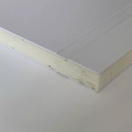 Panel de relleno - PVC Blanco 640 ranurado