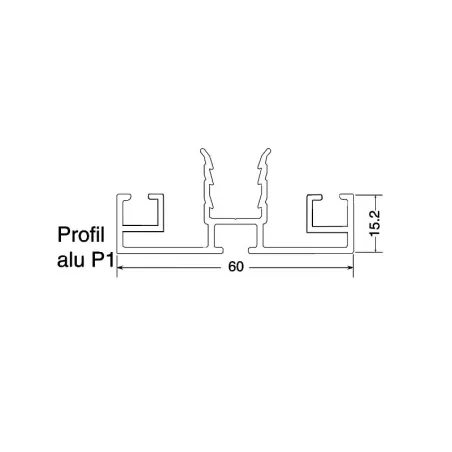 Perfiles Aluminio - para clipar con junta