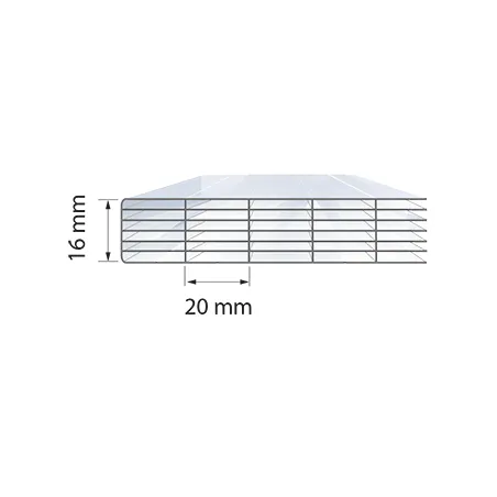 Policarb® 16mm - 7 paredes | Policarbonato celular