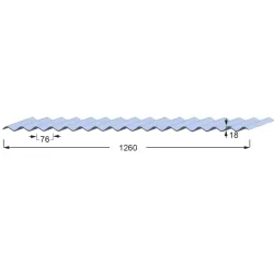 Placa policarbonato ondulado onduclair gran onda - Láminas impermeables -  Teja asfáltica