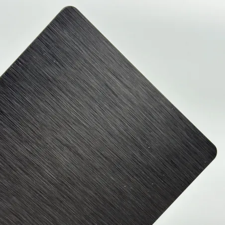 Chapa Aluminio Cepillado Anodizado - Negro | Calidad Láser