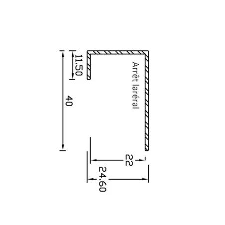 Perfil de aluminio con tope lateral Hardie® Plank