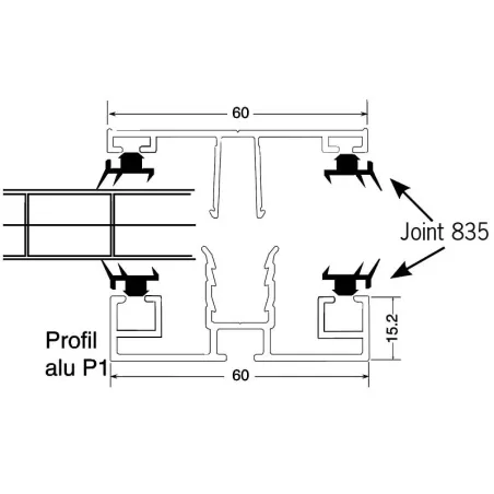Perfiles Aluminio - para clipar con junta